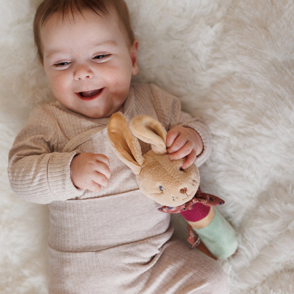 Babyono Rabbit Karo pískací hračka s kousátkem 3 m+