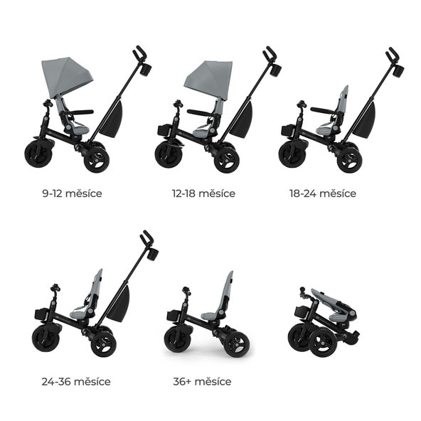 Kinderkraft trojkolka Aveo 2 Plus Grey