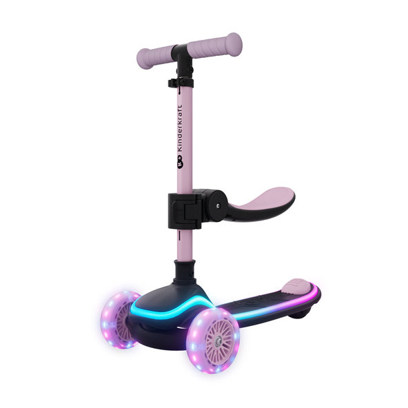 Kinderkraft koloběžka a odrážedlo 2v1 Raket Up Pink