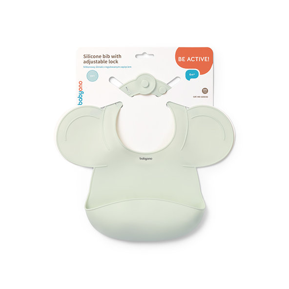 Babyono silikonový bryndák šalvějová