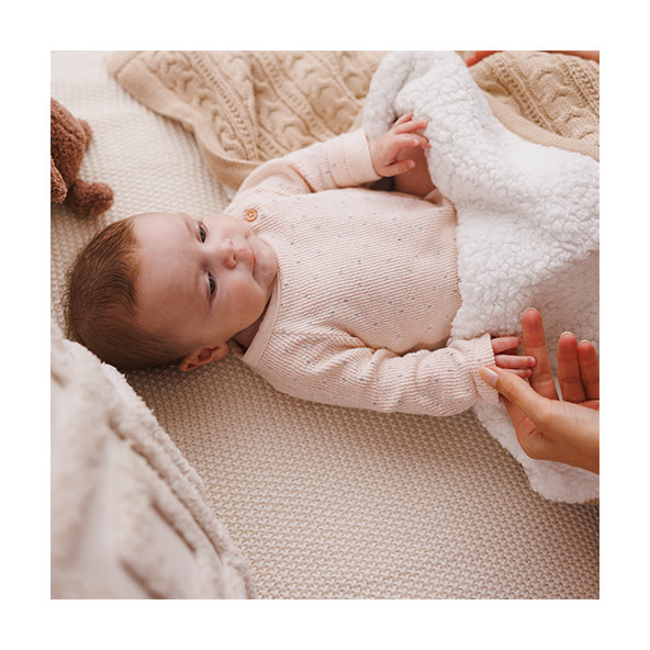 Babyono deka s fleecovou podšívkou 75×100 cm světle hnědá