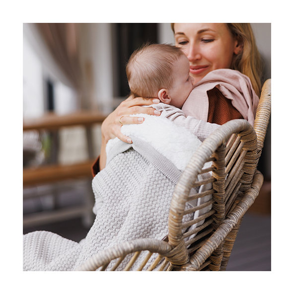 Babyono deka s fleecovou podšívkou 75×100 cm šedá