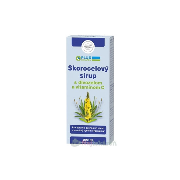 Plus Lekáreň Jitrocelový sirup s diviznou a vitamínem C 200 ml