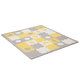 Kinderkraft Select penová podložka Luno Shapes 185x165 cm Yellow 30 ks