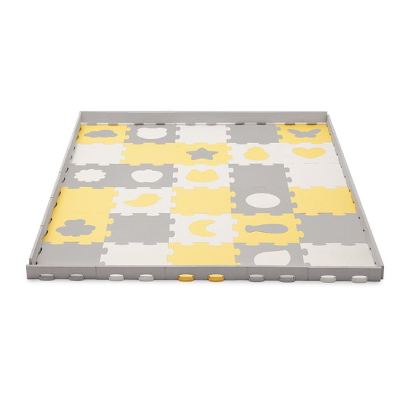 Kinderkraft Select penová podložka Luno Shapes 185x165 cm Yellow 30 ks