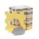 Kinderkraft Select penová podložka Luno Shapes 185x165 cm Yellow 30 ks