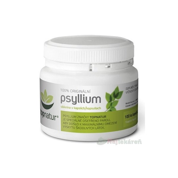 Topnatur Psyllium vláknina 100 kapslí