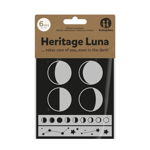 PETITE&MARS Reflexní samolepky Heritage Luna 6 ks
