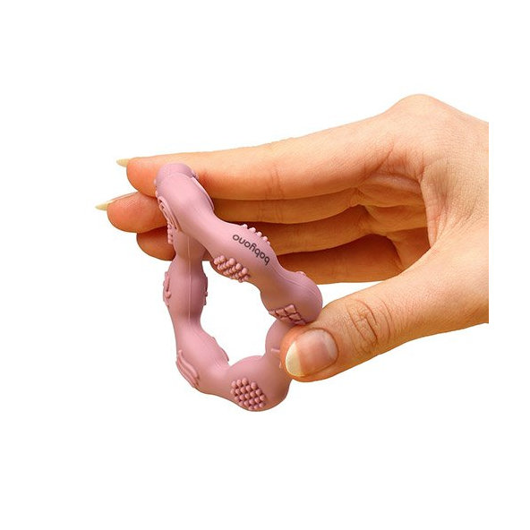 Babyono silikonové kousátko kroužek růžový