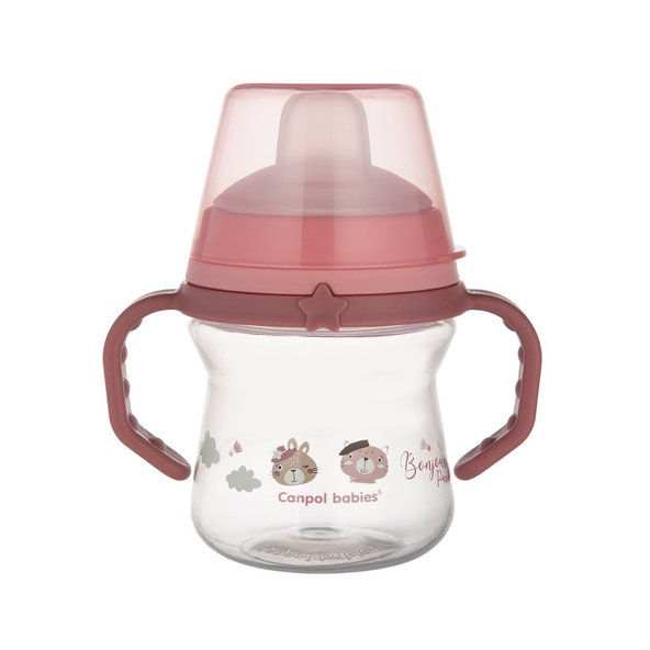 Canpol Babies Bonjour Paris FirstCup hrneček růžový 6 m+ 150 ml