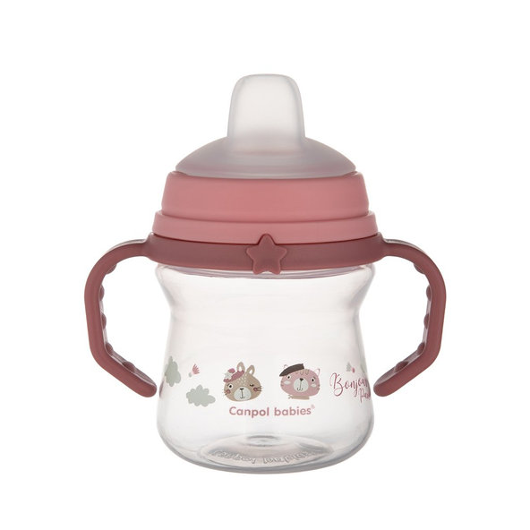 Canpol Babies Bonjour Paris FirstCup hrneček růžový 6 m+ 150 ml