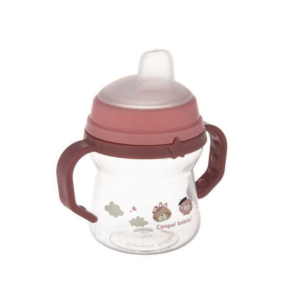 Canpol Babies Bonjour Paris FirstCup hrneček růžový 6 m+ 150 ml