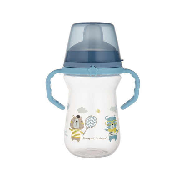Canpol Babies FirstCup hrneček Bonjour Paris 6 m+ modrý 250 ml