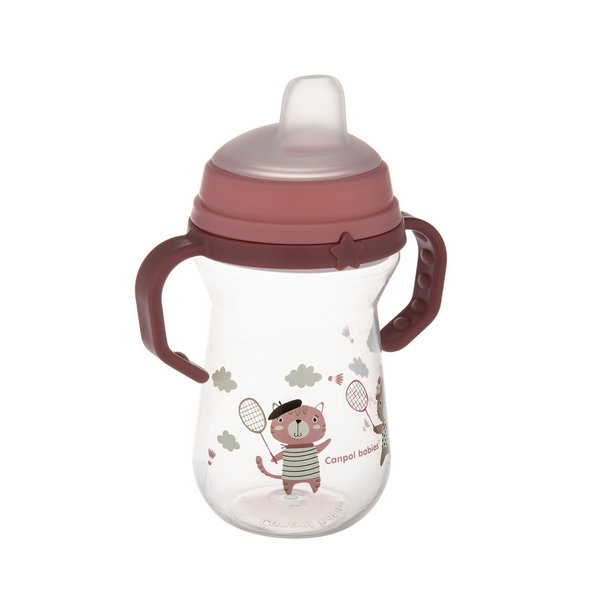 Canpol Babies FirstCup hrneček Bonjour Paris 6 m+ růžový 250 ml