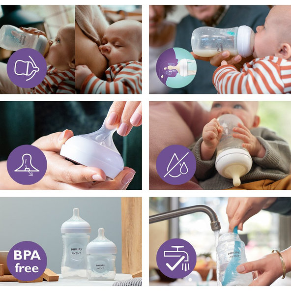 Philips AVENT láhev Natural Response AirFree 260 ml 1 m+ medvěd