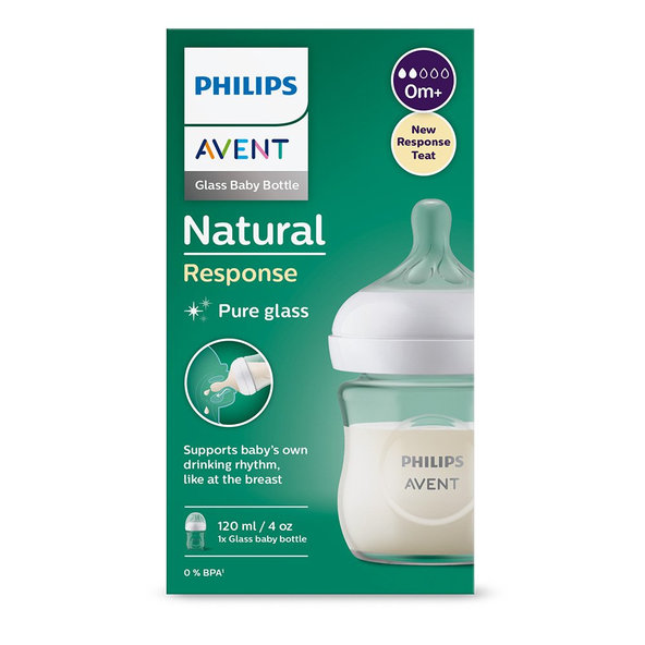 Philips AVENT Láhev Natural Response skleněná 120 ml 0m+