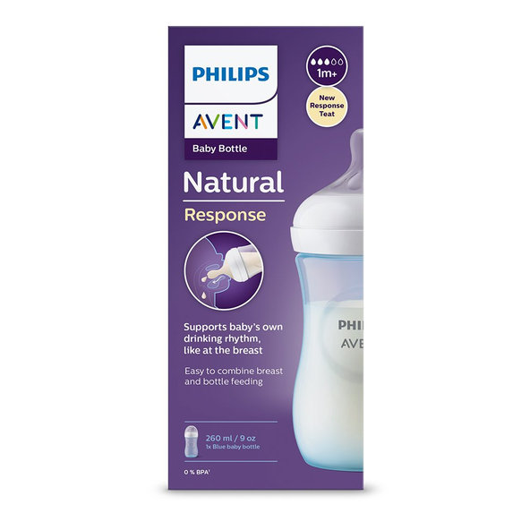 Philips AVENT Natural Response láhev modrá 1 m+ 260 ml