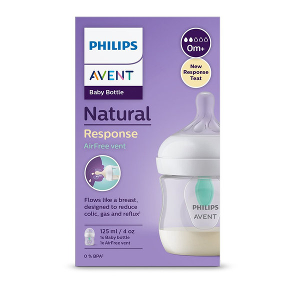 Philips AVENT Natural Response láhev s ventilem AirFree 0 m+ 125 ml