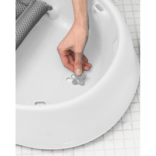 SKIP HOP Moby Vanička s ergonomickou podložkou 3-fázová bílá