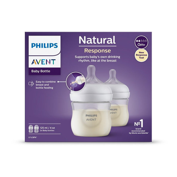 Philips AVENT Natural Response láhev 0 m+ 125 ml 2 ks