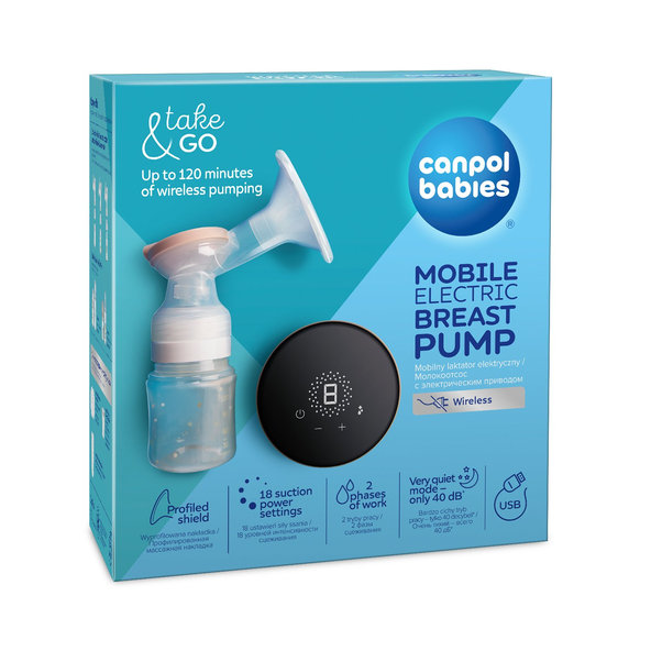 Canpol Babies Take&Go odsávačka mateřského mléka elektrická přenosná