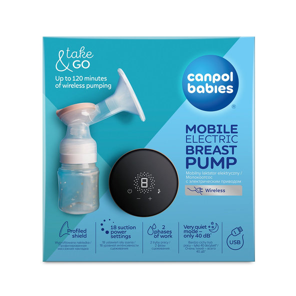 Canpol Babies Take&Go odsávačka mateřského mléka elektrická přenosná
