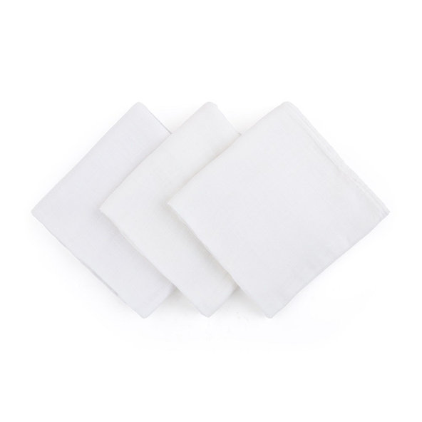 PETITE&MARS bambusové mušelínové pleny Total White 68 × 68 cm 3 ks