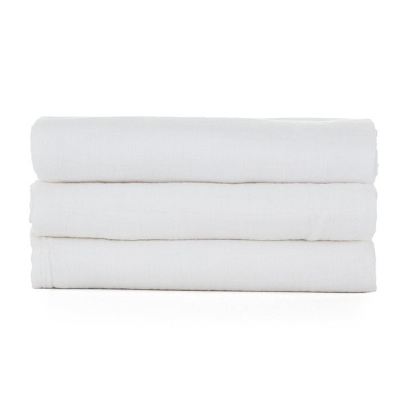PETITE&MARS bambusové mušelínové pleny Total White 68 × 68 cm 3 ks