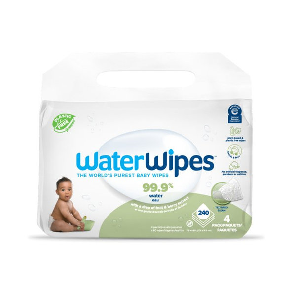 WaterWipes Soapberry vlhčené ubrousky bez plastů 4x60 ks