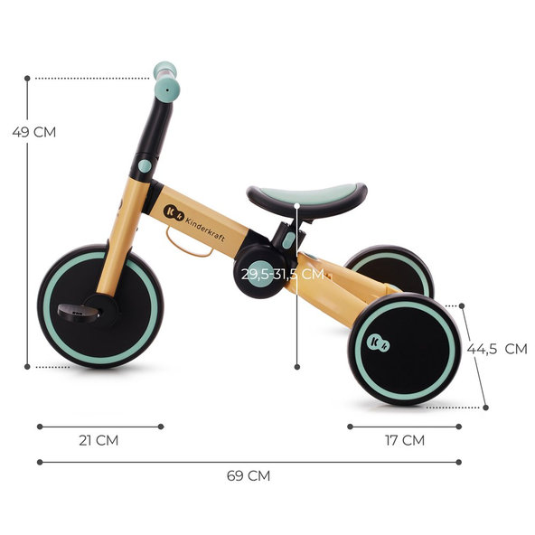 Kinderkraft trojkolka 4Trike Sunflower Blue
