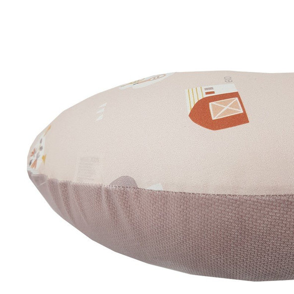 EKO Polštář na kojení malý Velvet My Farm Powder Pink 60 x 60 cm