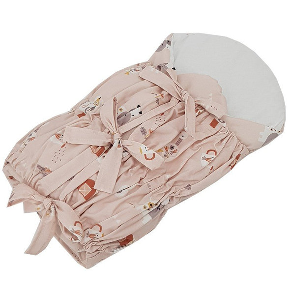 EKO Zavinovačka šněrovací My Farm Powder Pink 75 x 75 cm