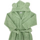 EKO Župan bavlněný s kapucí a oušky Olive Green vel. 92–98