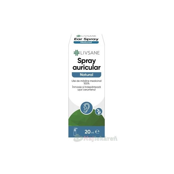 LIVSANE ušní sprej Natural s olivovým olejem 20 ml