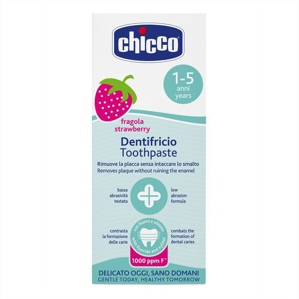 Chicco zubní pasta jahoda s fluoridem 50 ml 1–5 r
