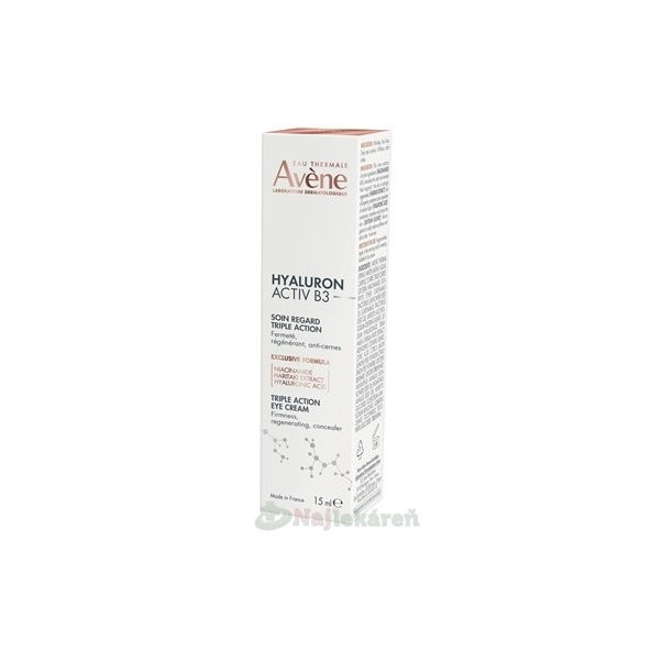 AVENE Hyaluron Activ B3 oční krém s trojitým účinkem 15 ml
