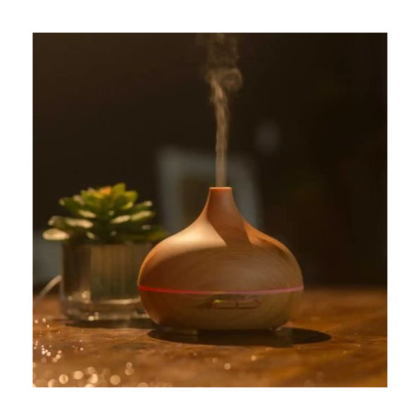 Aroma difuzér pro esenciální oleje dřevěný Bioruža 300ml
