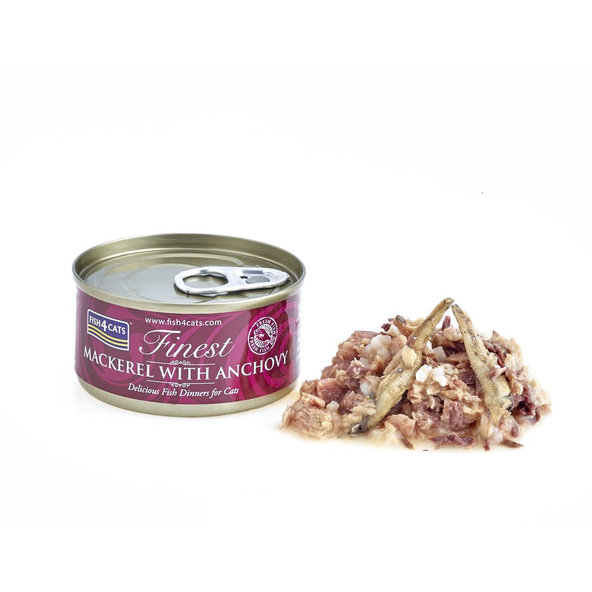 FISH4CATS Finest konzerva pro kočky makrela s ančovičkami 70 g
