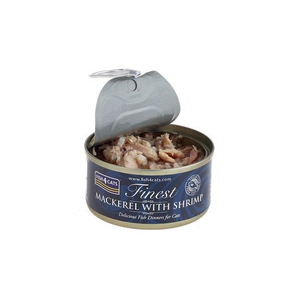 FISH4CATS Finest konzerva pro kočky makrela s krevetami 70 g