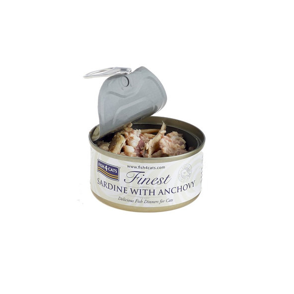 FISH4CATS Finest konzerva pro kočky sardinka s ančovičkami 70 g