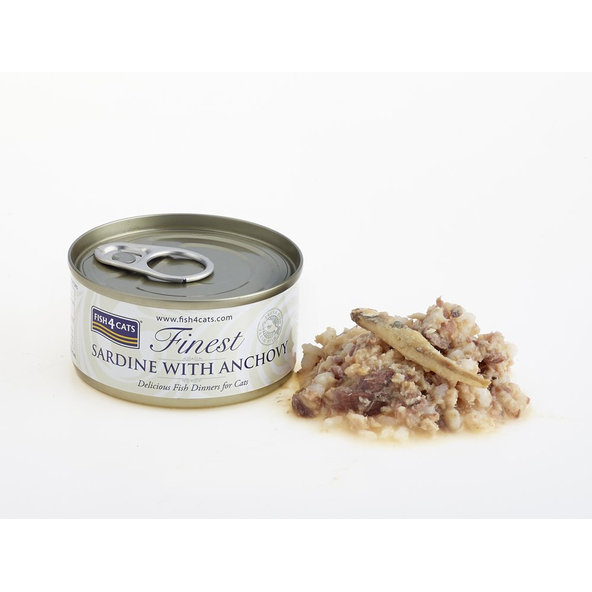 FISH4CATS Finest konzerva pro kočky sardinka s ančovičkami 70 g