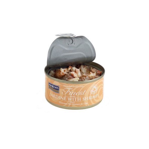 FISH4CATS Finest konzerva pro kočky sardinka s krevetami 70 g