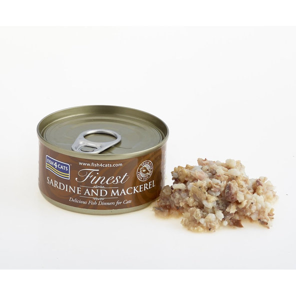 FISH4CATS Finest konzerva pro kočky sardinka s makrelou 70 g