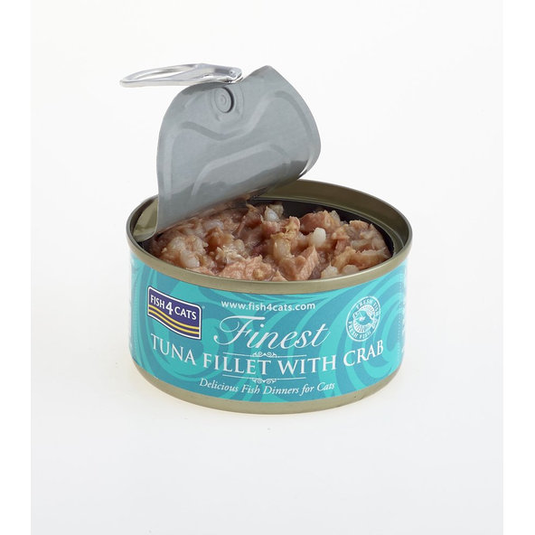 FISH4CATS Finest konzerva pro kočky tuňák s krabem 70 g