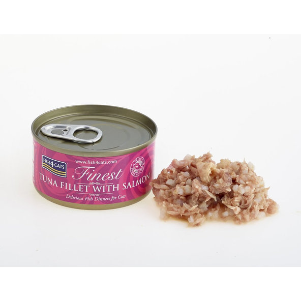 FISH4CATS Finest konzerva pro kočky tuňák s lososem 70 g