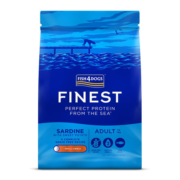 Fish4Dogs Finest Adult granule sardinka s batáty 1+ 1,5 kg