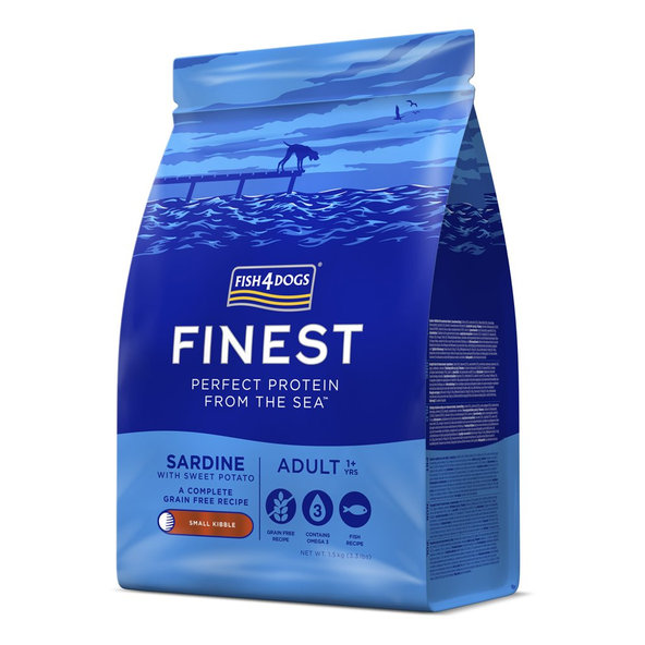 Fish4Dogs Finest Adult granule sardinka s batáty 1+ 1,5 kg