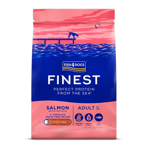 Fish4Dogs Finest Adult granule losos s bramborami 1+ 1,5 kg