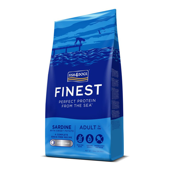 Fish4Dogs Finest Adult granule sardinka s batáty 1+ 12 kg