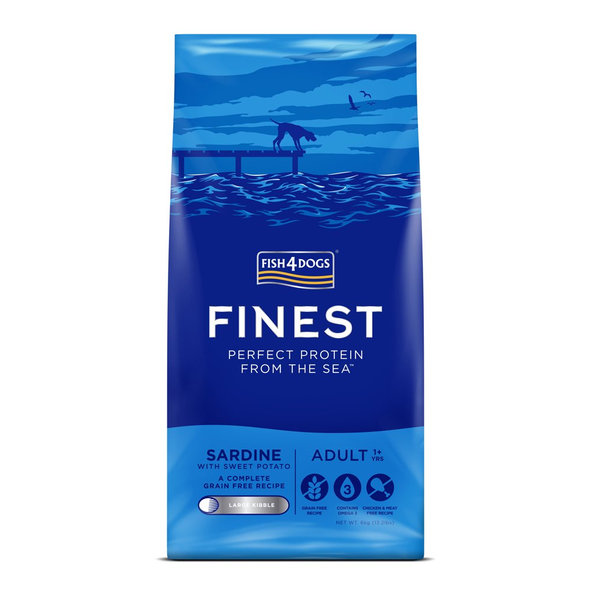 Fish4Dogs Finest Adult granule sardinka s batáty 1+ 6 kg